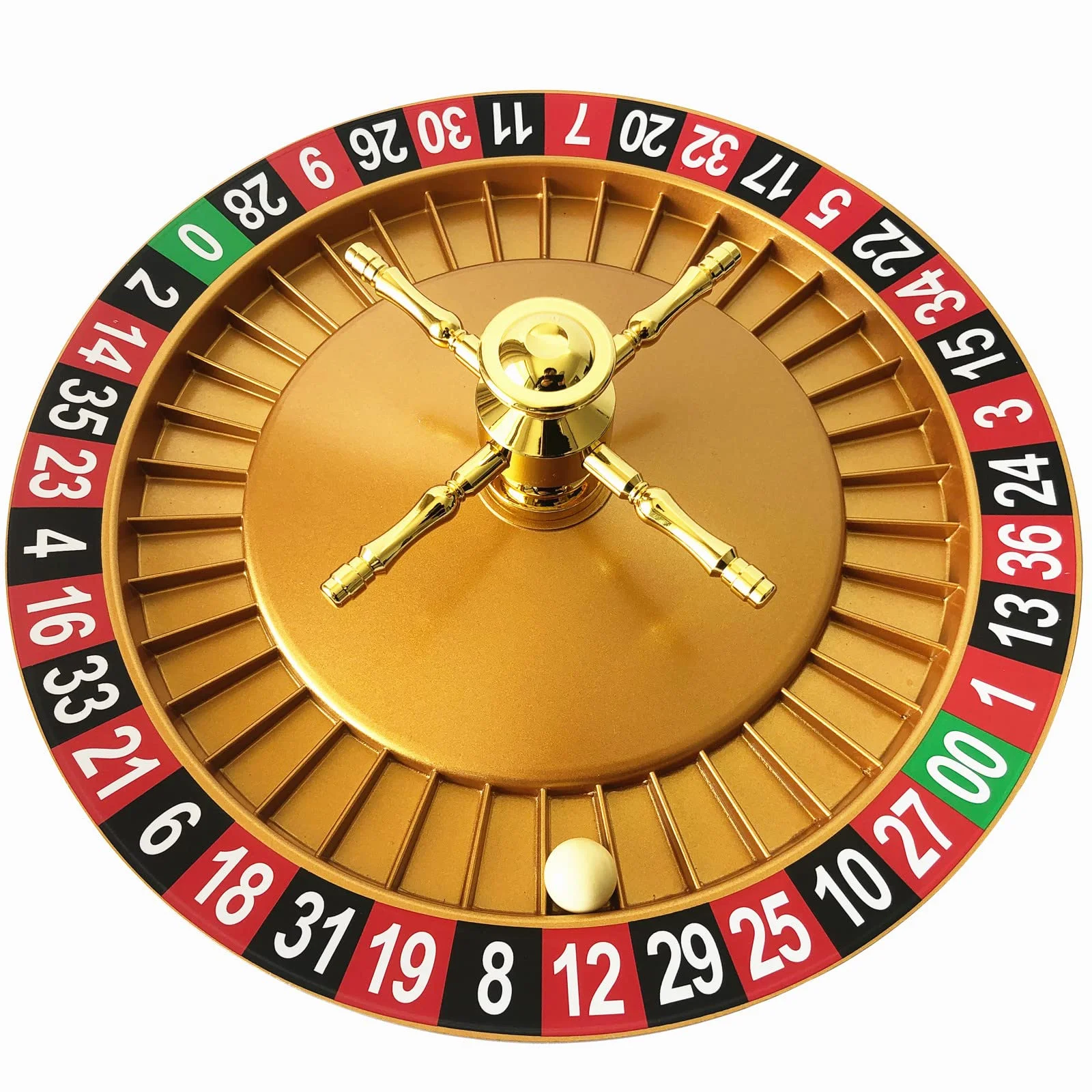 Ruleta de casino con números rojos y negros